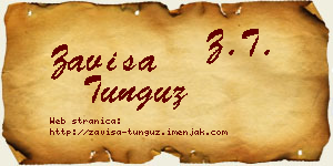 Zaviša Tunguz vizit kartica